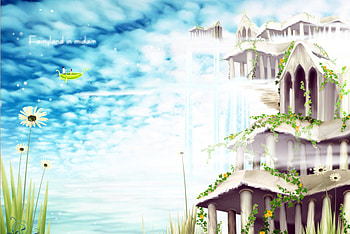 summer castle, summer, sky, castle HD wallpaper