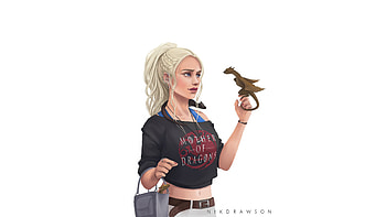Daenerys Targaryen Game Of Thrones Art , daenerys-targaryen, game-of-thrones, tv-shows HD wallpaper