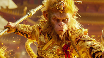 Golden Sun Wukong Fantasy Warrior, Sun Wukong, golden, fantasy warrior, warrior HD wallpaper