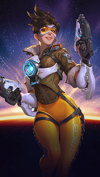 Tracer overwatch, , art, fictional character HD phone wallpaper
