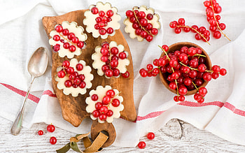 Red currant, Dessert HD wallpaper