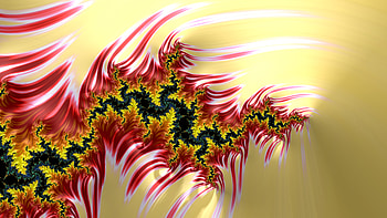 Trippy Psychedelic Fractal, trippy, psychedelic, trance, yellow, black, Abstract, fractal, abstract black HD wallpaper