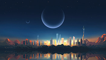 The Night Cloud City , artist, artwork, digital-art, deviantart HD wallpaper