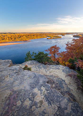Nature, Trees, Autumn, Bush, Rocks, Lake HD phone wallpaper
