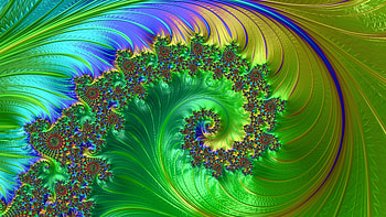 Trippy Psychedelic Fractal, trippy, psychedelic, trance, green, Abstract, fractal, abstract green HD wallpaper
