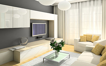 Interior, Miscellanea, Miscellaneous, Bouquet, Design, Table, Room, Sofa, Armchair, Side Table, Television, Television Set, Cabinets HD wallpaper