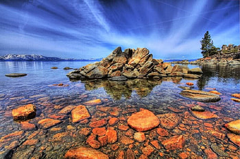 Smooth Stones, sky, water, ocean, stones HD wallpaper
