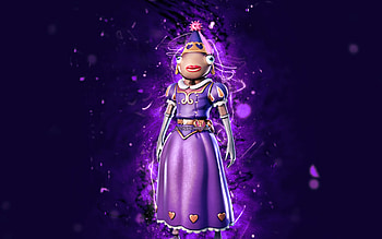 Summer Princess Felicity Fish, , violet neon lights, Fortnite Battle Royale, Fortnite characters, Summer Princess Felicity Fish Skin, Fortnite, Summer Princess Felicity Fish Fortnite HD wallpaper