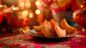 Fortune vibe 3, fortune cookie, table, decorative, Festive HD wallpaper