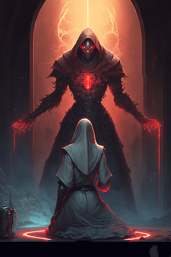 Dark Prayer, AI Art, dark, Sci Fi HD phone wallpaper