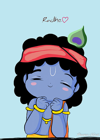 Krishna, art, cuteKrishna, lord, bhagwan, lordKrishna, little HD phone wallpaper