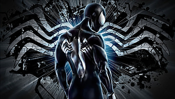 The Black Suit Spiderman , spiderman, superheroes, artist, artwork, digital-art, deviantart HD wallpaper