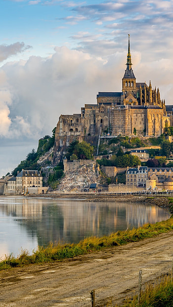 Mont St. Michel, France town castle, Tourism travel architecture, Travels HD phone wallpaper