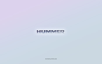 Hummer logo, cut out 3d text, white background, Hummer 3d logo, Hummer emblem, Hummer, embossed logo, Hummer 3d emblem HD wallpaper