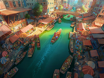 Green River City , city, artist, artwork, digital-art, artstation HD wallpaper