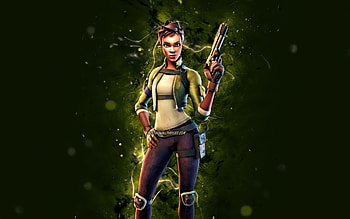 Banshee, , green neon lights, Fortnite Battle Royale, Fortnite characters, Banshee Skin, Fortnite, Banshee Fortnite HD wallpaper