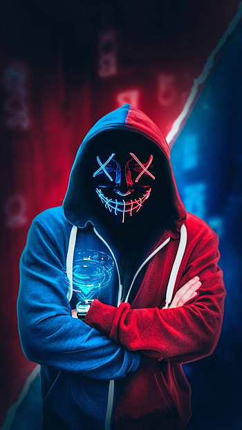 Mask Neon Boy by AmazingWalls - 11 now. Browse millions of pop. for men, Joker , Hipster , Neon Hacker HD phone wallpaper