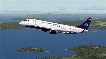 US Airways, Embraer E-Jets, FSX, Virtual cockpit pack HD wallpaper