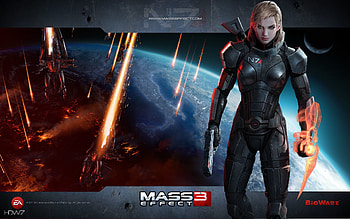 mass effect 3 femshep blonde HD wallpaper