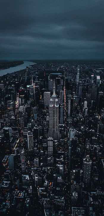 New York skyscraper night, Mobile , Urban skyline, Nighttime beauty HD phone wallpaper