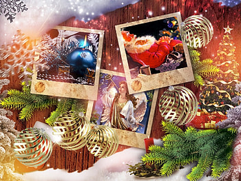 Christmas 3, ornament, holiday, Santa, Christmas HD wallpaper
