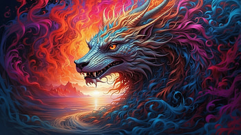 Colorful Chinese Dragon, Chinese, dragon, colorful, monster HD wallpaper