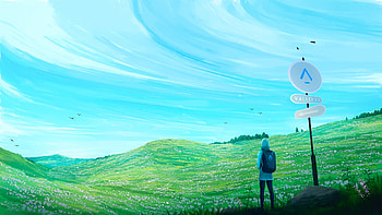 Lonely Guy Lonely Journey, Lonely, Journey, anime, Guy HD wallpaper