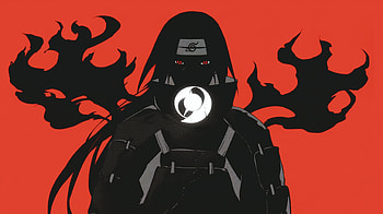 Mangekyō Shadow: Madara Uchiha Silhouette, Naruto, Madara Uchiha, Sharingan (Naruto), Mangekyō Sharingan, silhouette HD wallpaper