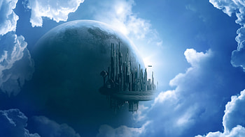Sky City, sky, city, graphics, creative, digital-art, artist HD wallpaper
