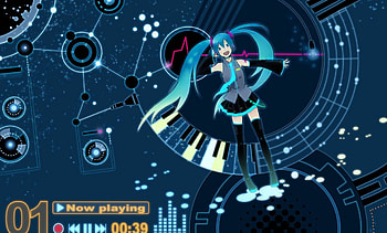 Miku, girl, anime, hair HD wallpaper