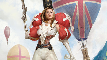 Lady Great Britain, artist, artwork, digital-art, artstation HD wallpaper