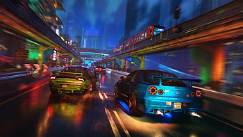 CGI Midnight Drive — Neon Street Racing, CGI, Car Racing, Night, Driving HD wallpaper