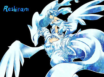 Reshiram, girl, white, pokemon HD wallpaper