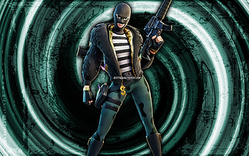 Goldie, turquoise grunge background, Fortnite, vortex, Fortnite characters, Goldie Skin, Fortnite Battle Royale, Goldie Fortnite HD wallpaper
