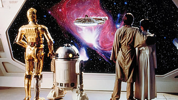 Warping Millennium Falcon HD wallpaper