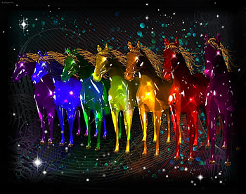 Animals, Art, Horses HD wallpaper