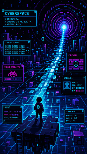 Neon Cyberspace Portal — , Avatar HD phone wallpaper