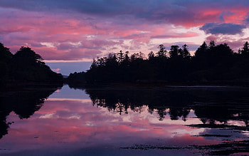 Nature, Lake, Reflection, Shore, Bank, Evening, Ireland HD wallpaper