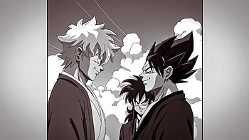 Gintama Ball | Goku, Vegeta and Yam- I mean, Gintoki, Shinsuke and Katsura, Anime, Gintama HD wallpaper