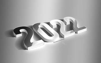 2022 New Year, 3d silver letters, 2022 Silver background, Happy New Year 2022, 2022 concepts, 2022 3d background, 2022 greeting card HD wallpaper