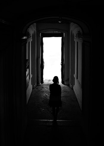 Dark, Silhouette, Girl, Loneliness, Lonely, Alone HD phone wallpaper