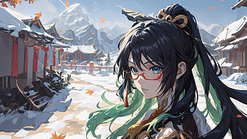 Genshin Impact Xinyan - Winter Backdrop, video game, Genshin Impact, Xianyun (Genshin Impact) HD wallpaper