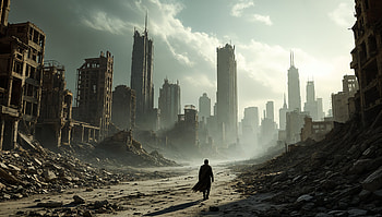 Post-Apocalyptic Cityscape, post-apocalyptic city, post apocalyptic, destruction HD wallpaper