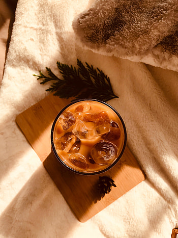 Food, Ice, Coffee, Glass, Drink, Beverage, Board HD phone wallpaper