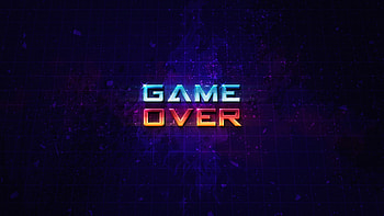 Game Over, Typographic art, resolution, Digital HD wallpaper