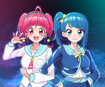 Hoshina Hikaru & Sora Harewataru, Sora Harewataru, Hoshina Hikaru, Anime, Hirogaru Sky! Pretty Cure HD wallpaper