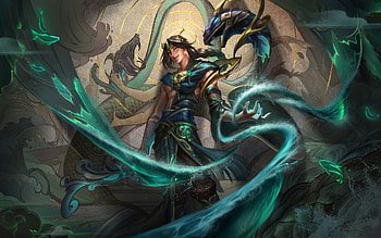 Fantasy girl, mali wang, green, mali eang, fantasy, dragon, girl HD wallpaper