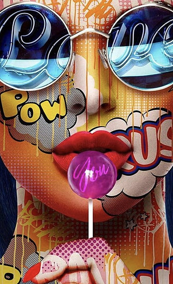 Lollipop gal, 2woman, 1art, 3lollipop HD phone wallpaper