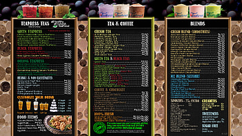 Tea menu, The Teahouse, Exquisite flavors, Refreshing beverages HD wallpaper