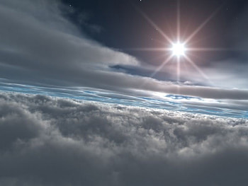 Let There Be Light, star, clouds, sky, light HD wallpaper